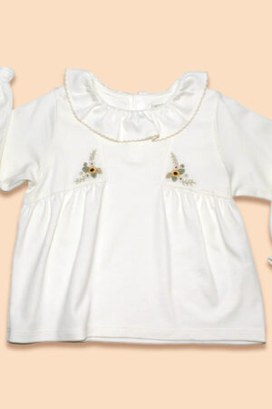 Blusa Alma bebé - 2 T, Ivory