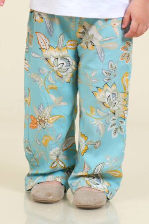 Pantalón Alba Floral - 2 T, Aqua