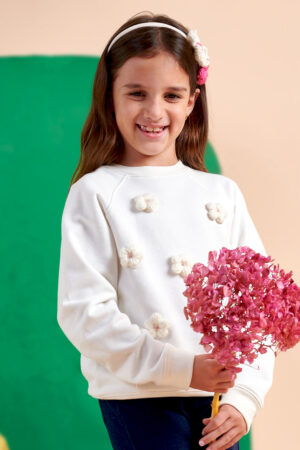 Polera Pompom - 12, Ivory